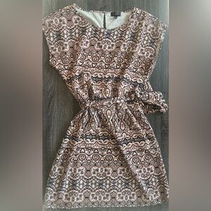 The Limited Orange & Blue Intricate Pattern Dress | Size Large